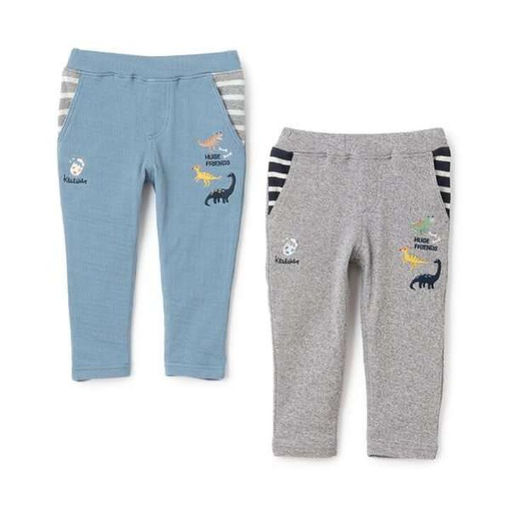 Dinosaur Print Long Straight Pants,Moderate blue, medium image number 12