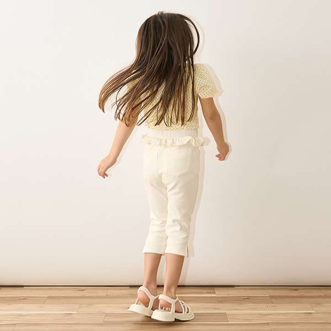 Tomo Pants Side Slit 7/8 Capri Pants,Beige, large image number 8