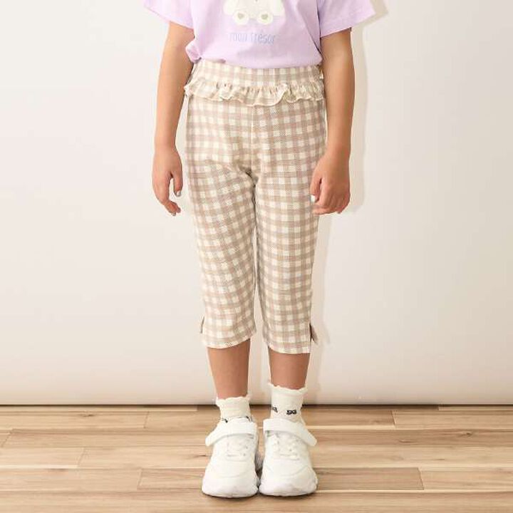 Tomo Pants Side Slit 7/8 Capri Pants,Beige, medium image number 0