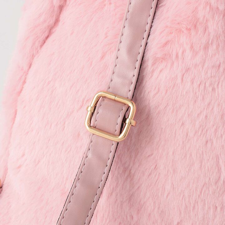 Bunny Ear Fur Backpack,Black, medium image number 11