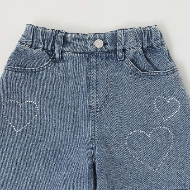 Rhinestone Denim Shorts,Black, medium image number 10