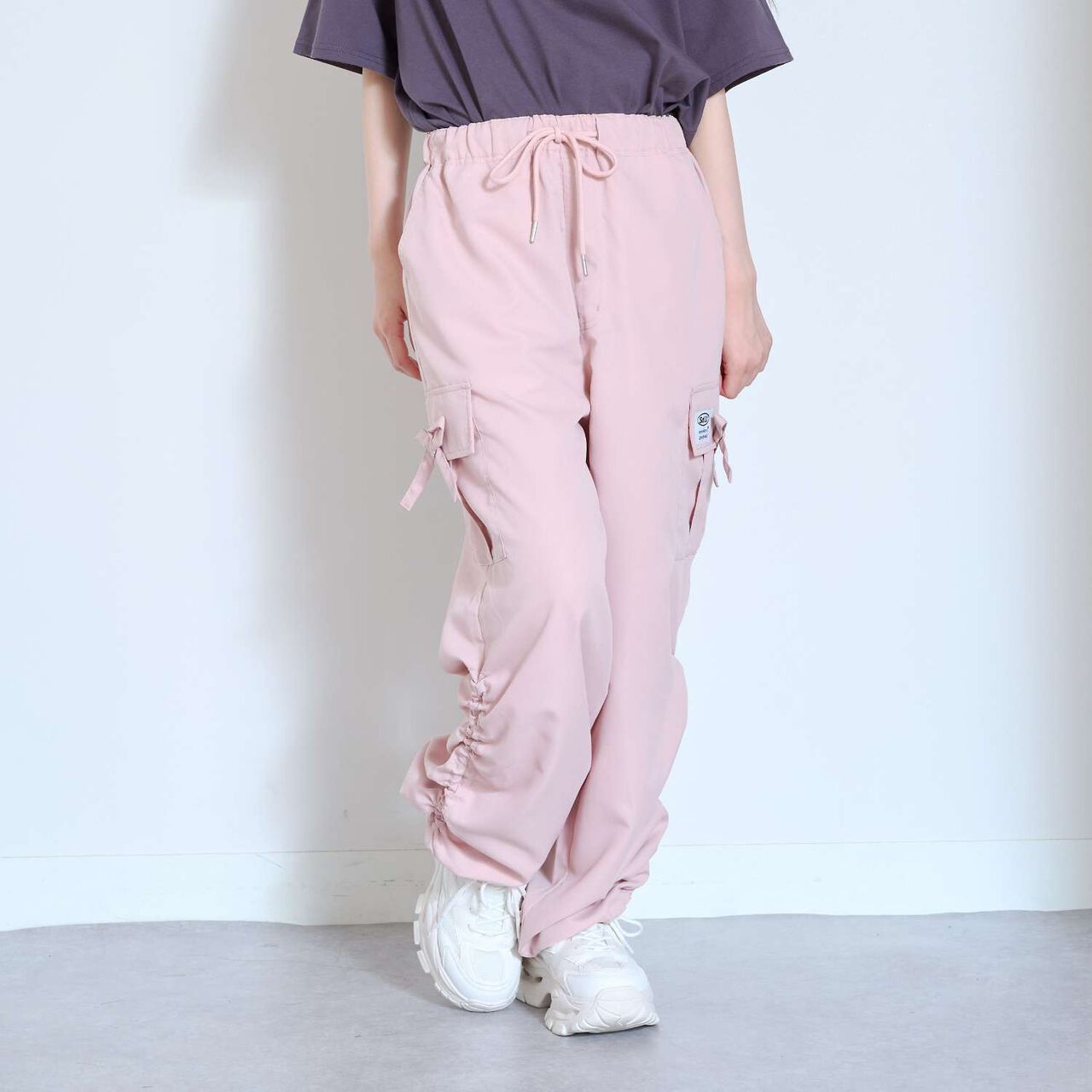 [7days] Cargo Pants with Ribbon,Light beige, large image number 1