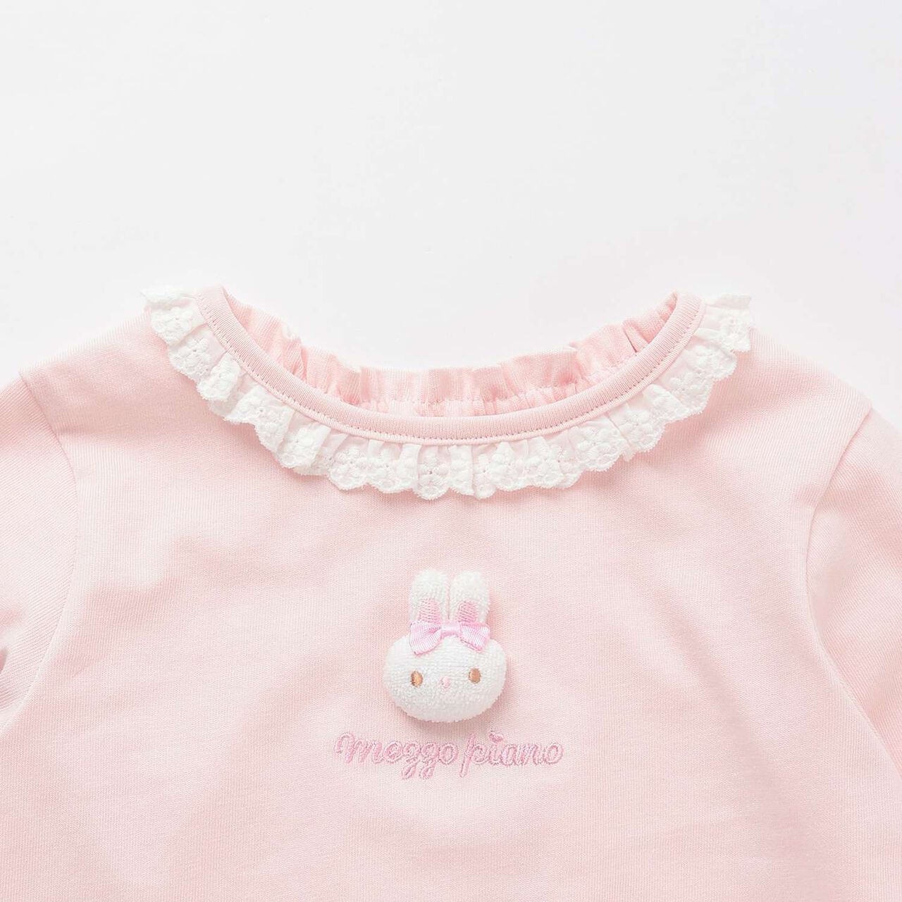 Long-Sleeve T-Shirt with Rabbit Mascot,Light pink, large image number 2