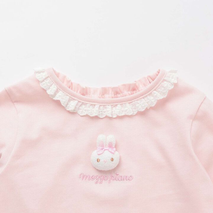 Long-Sleeve T-Shirt with Rabbit Mascot,Light pink, medium image number 2