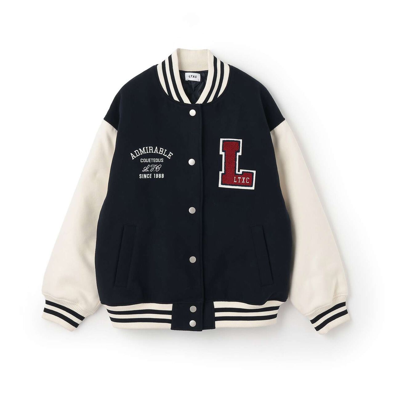 Reversible Quilted Varsity Jacket,Top gray, large image number 4