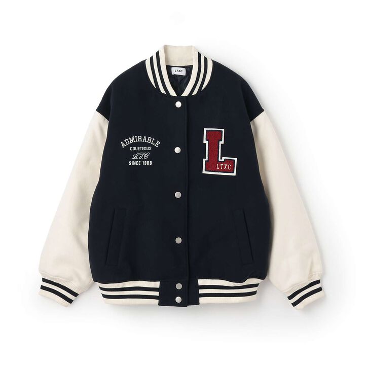 Reversible Quilted Varsity Jacket,Top gray, medium image number 4