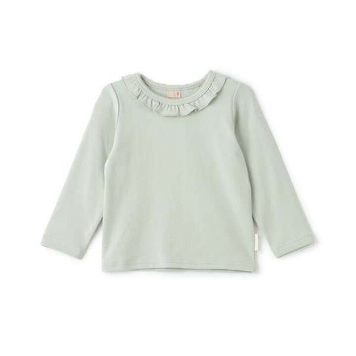 Fluffy Warmth Frill Long Sleeve T-Shirt,Gray, medium image number 16
