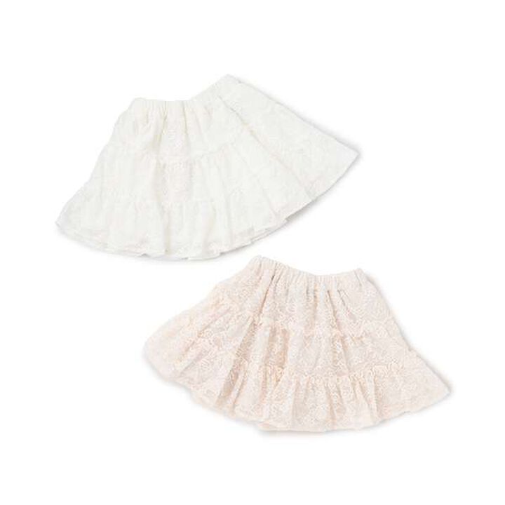 [Link] Lace Skirt,Off white, medium image number 4