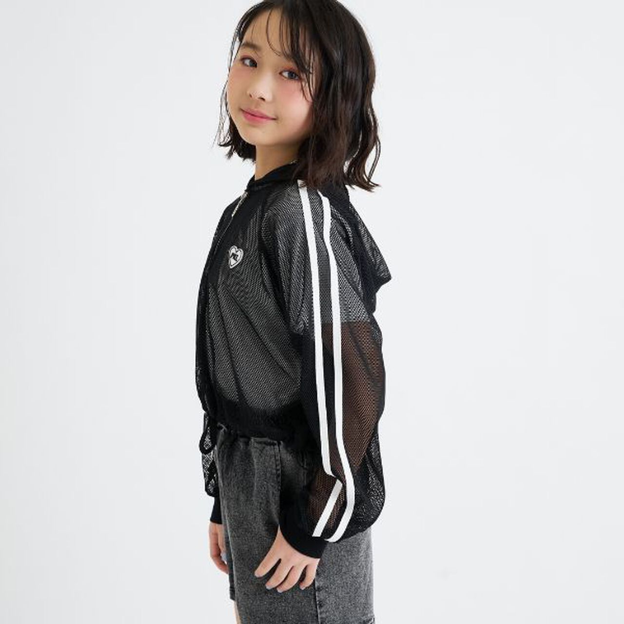 [Set Item] Mesh Hoodie + Short Sleeve T-Shirt,Sax blue, large image number 18