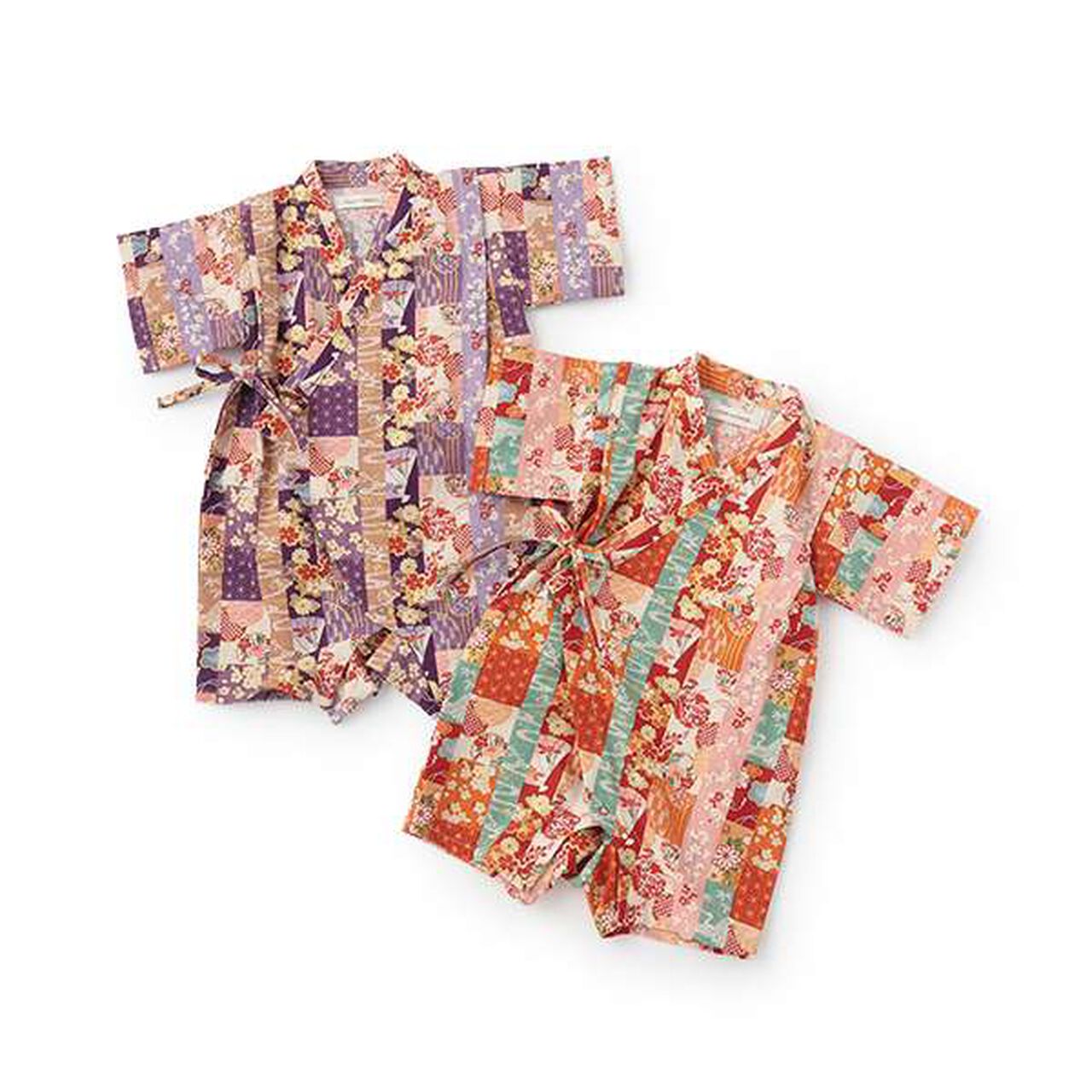 Jinbei All-in-One (Striped Patchwork Design),Purple, large image number 9