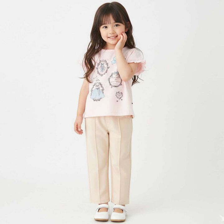 Ballet Motif Sleeve Frill T-Shirt,Light pink, medium image number 10