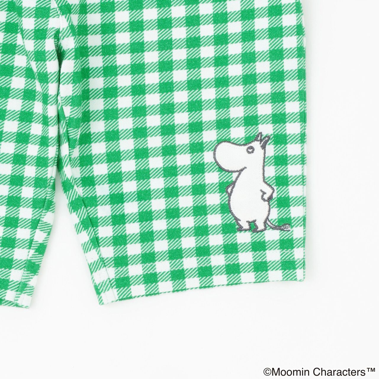 [MOOMIN] Checkered 6-Length Leggings,Gray, large image number 5