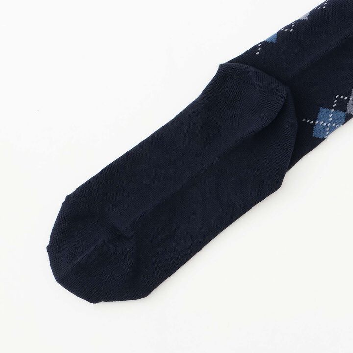 [Antibacterial Deodorizing] Argyle Pattern Crew Socks,Off white, medium image number 6