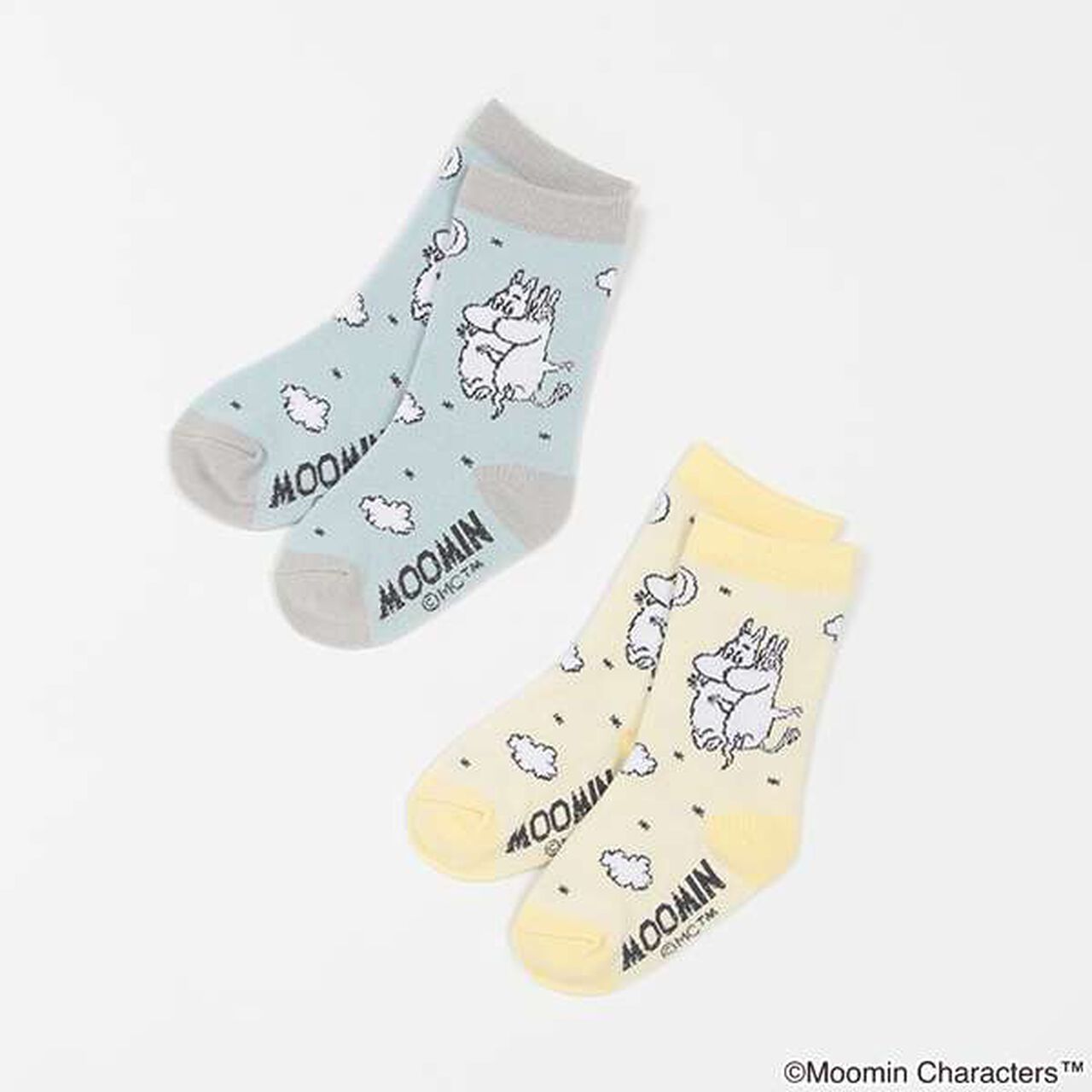 [MOOMIN] Moomin & Snorkmaiden Socks [Made in Japan],Sax blue, large image number 13