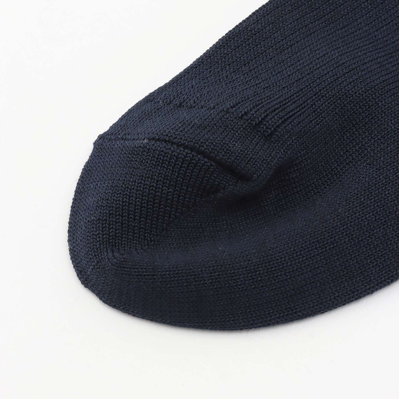 [Graduation Attire] 10cm Rib Logo Embroidery Socks,Navy, large image number 2