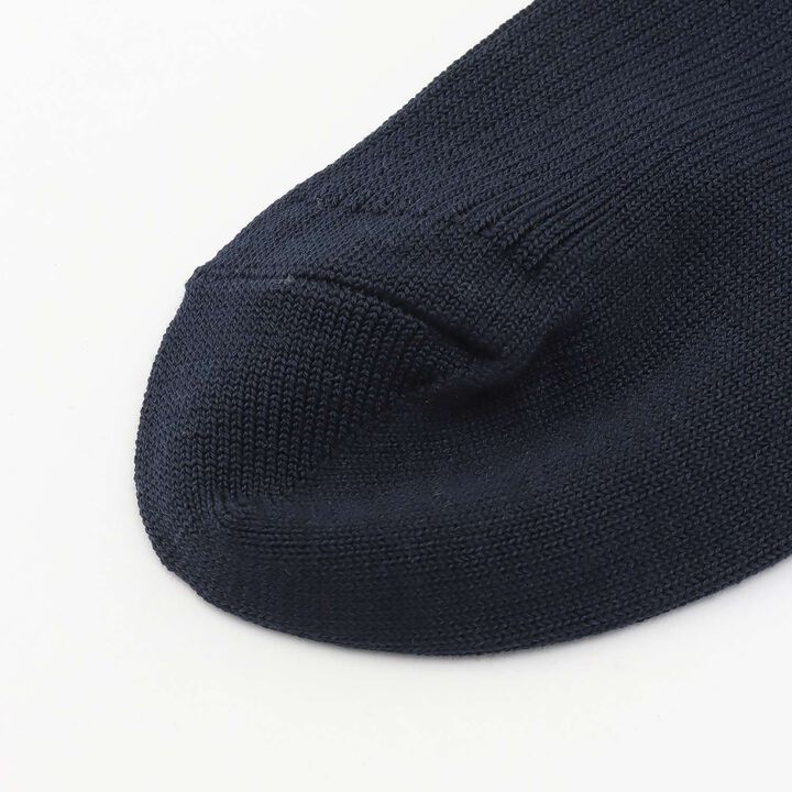 [Graduation Attire] 10cm Rib Logo Embroidery Socks,Navy, medium image number 2