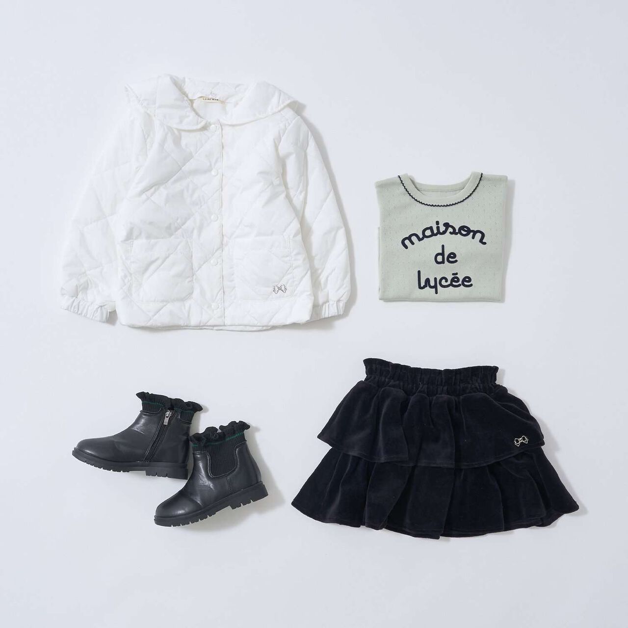 Quilted Bomber Jacket with Removable Sailor Collar,Charcoal gray, large image number 18