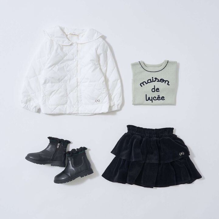 Quilted Bomber Jacket with Removable Sailor Collar,Charcoal gray, medium image number 18