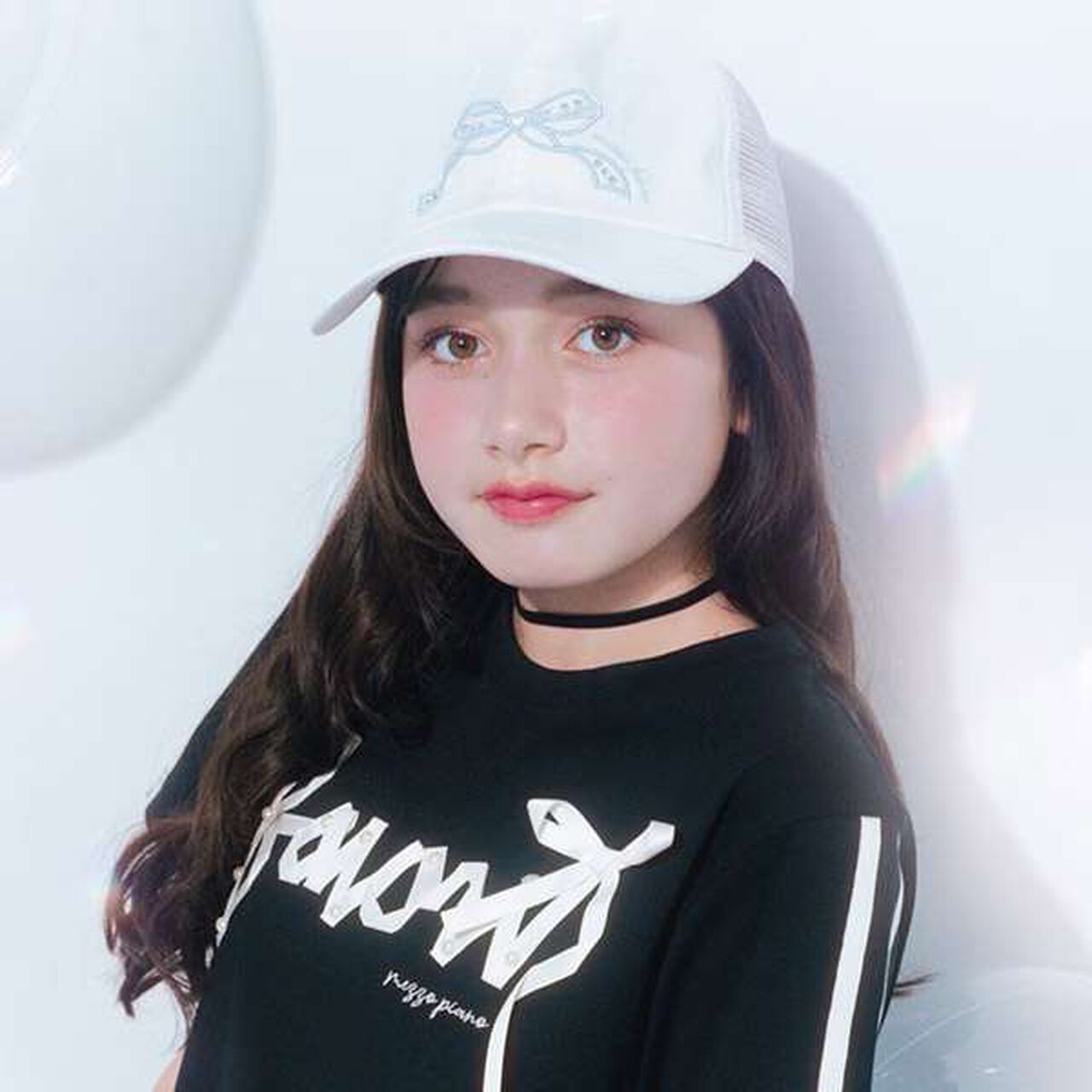[Cool Sensation] Ribbon Embroidery Mesh Cap,Off white, large image number 11