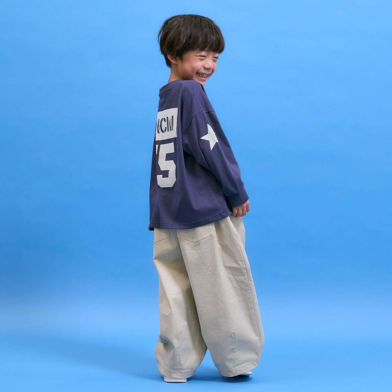 Anti-Stain Quick-Dry Back Print T-Shirt [MNCM],Navy, large image number 19