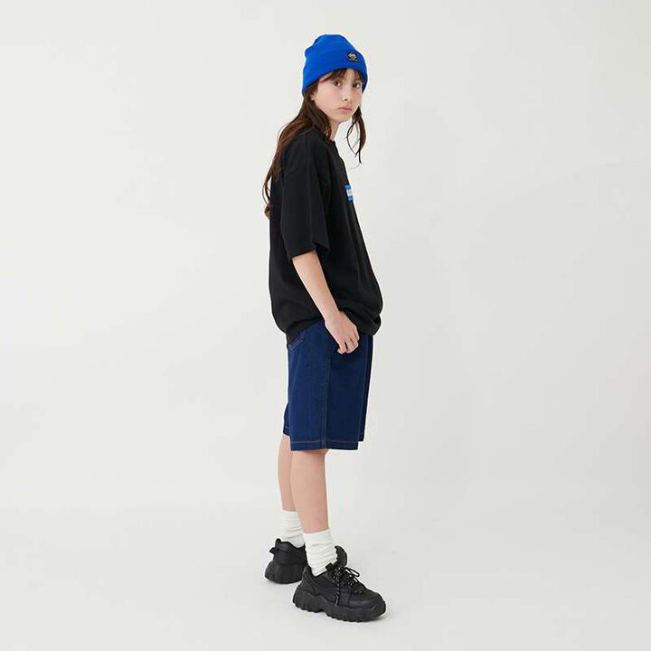 Cool Sensation Denim Easy Half Pants,Deep blue, medium image number 13