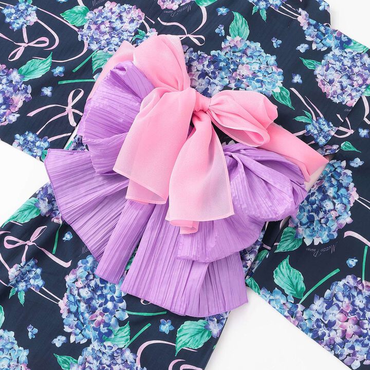 [Cool Touch] Hydrangea Pattern 2WAY Yukata,Navy, medium image number 14