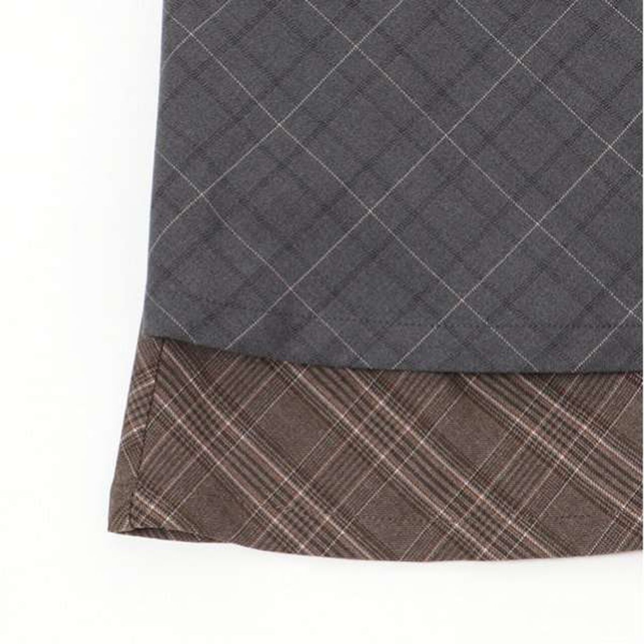 Twin Ribbon Jumper Skirt,Charcoal gray, large image number 15