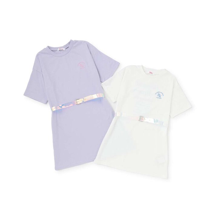 [2WAY・Quick-Dry Absorbent] T-Shirt with Clear Belt,Lavender, medium image number 11