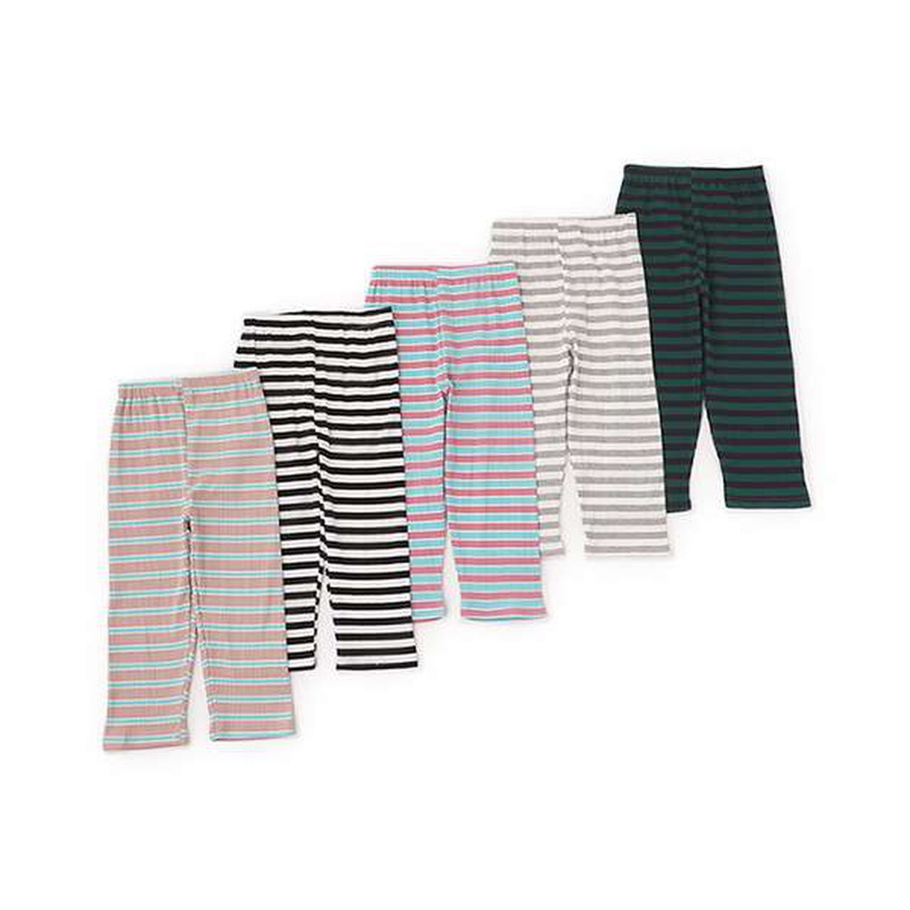 [365D.] Anti-Stain Stripe Pattern Ribbed 7/8 Leggings,Black, large image number 10