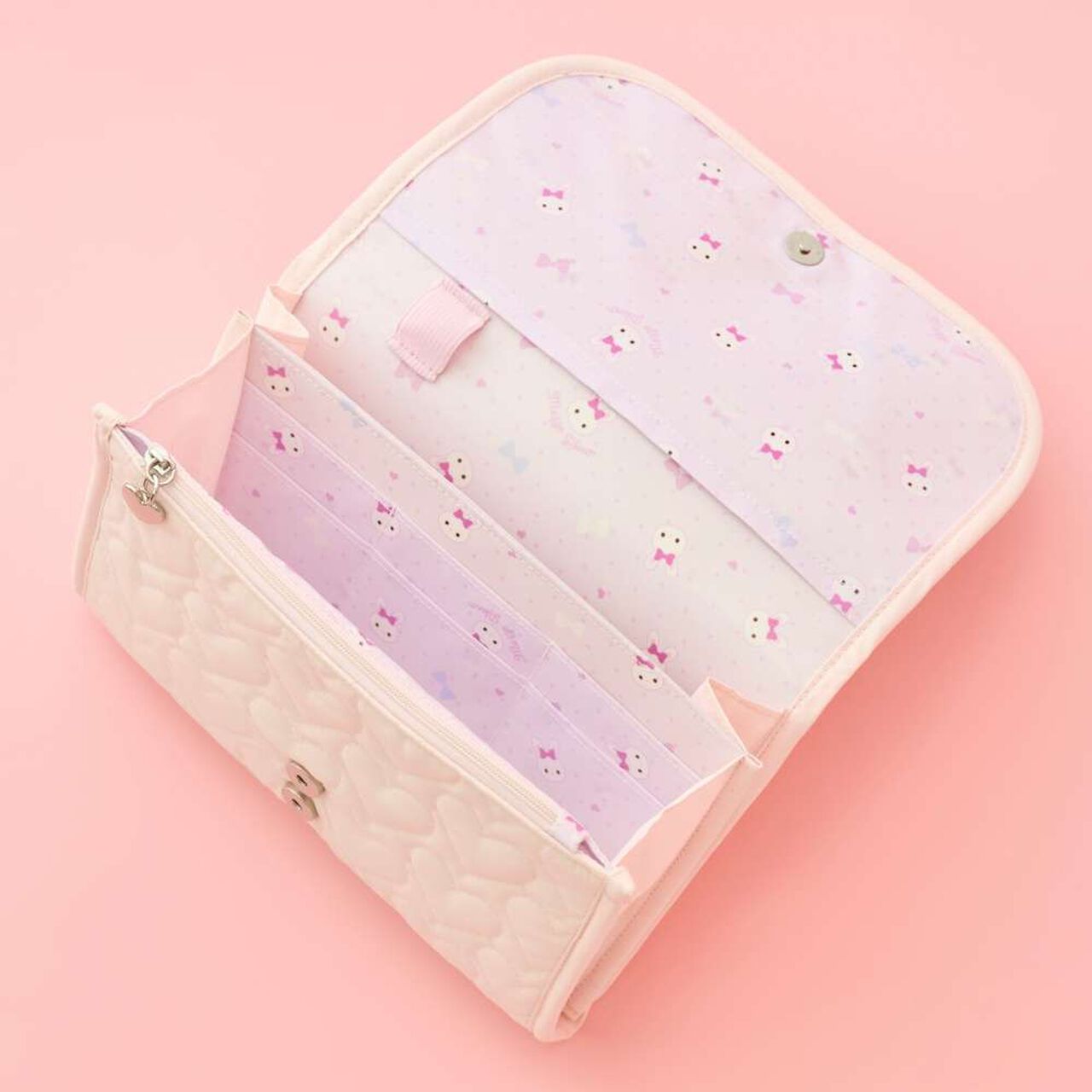 Mezzo Piano Mama Rabbit Appliqu&eacute; Mother-Child Multi Case,Light pink, large image number 9