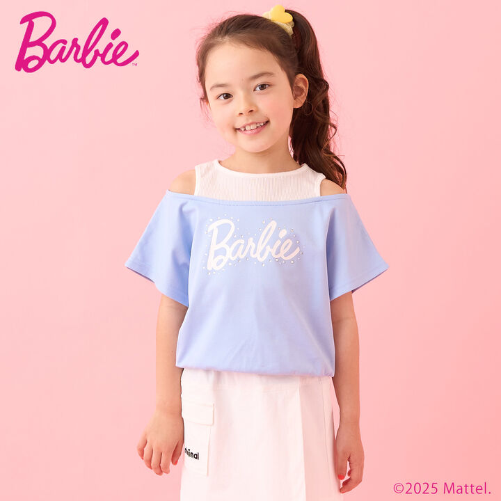 [Stain-resistant and Water-repellent] Layered Look T-Shirt [Barbie],, medium