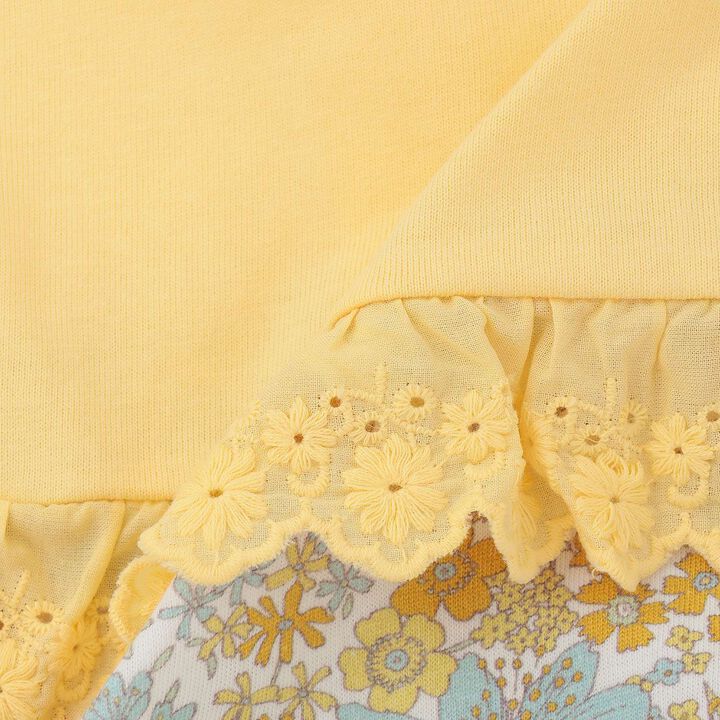 Floral Pattern 2WAY Romper,Yellow, medium image number 9