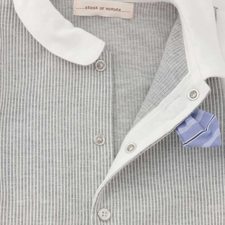 Stripe Vest 2 WAY All-in-One [Made in Japan],Blue, medium image number 4