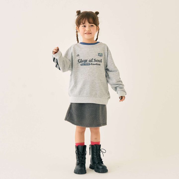Sleeve Line Sweatshirt [Coordinatable Setup],Black, medium image number 13