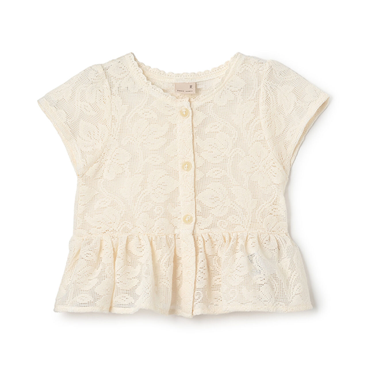 [Link] Lace Cardigan (Kids Size),Light beige, large image number 0