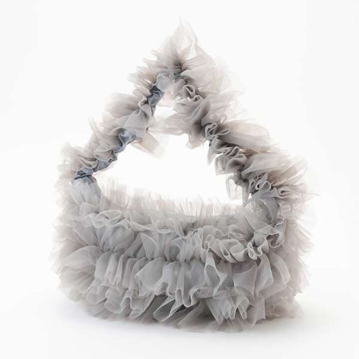 Tulle Ruffle Bag,Gray, medium image number 1