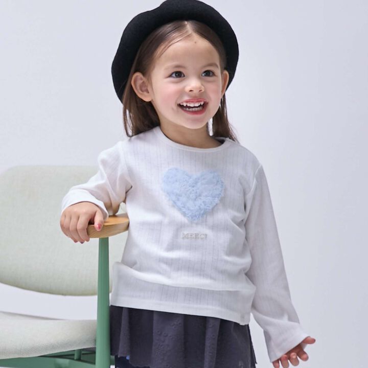 Heart & Animal Motif Long-Sleeve T-Shirt,, medium