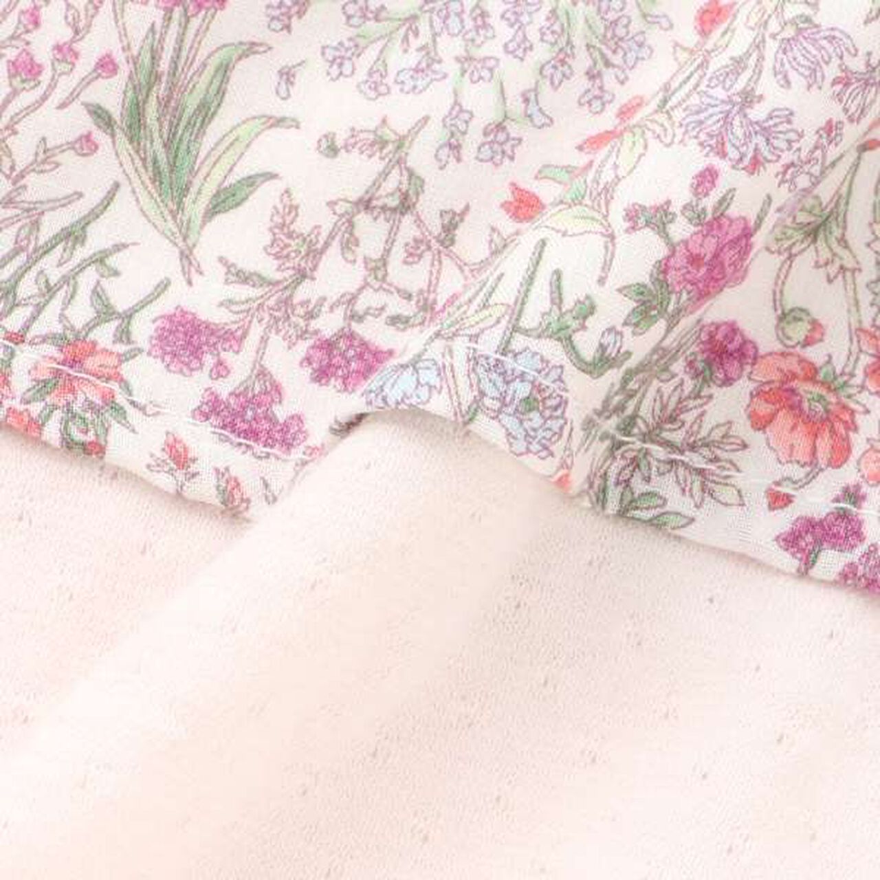 Small Floral Pattern Short All-in-One,Pink, large image number 7