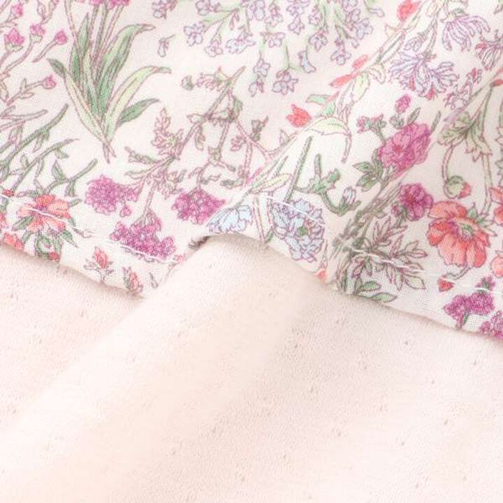 Small Floral Pattern Short All-in-One,Pink, medium image number 7