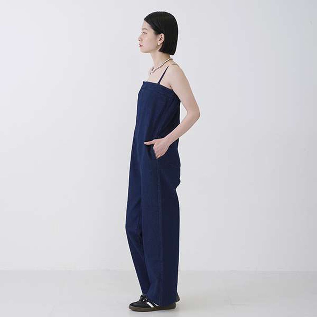 [LADIES] Denim Overall,Navy, large image number 8