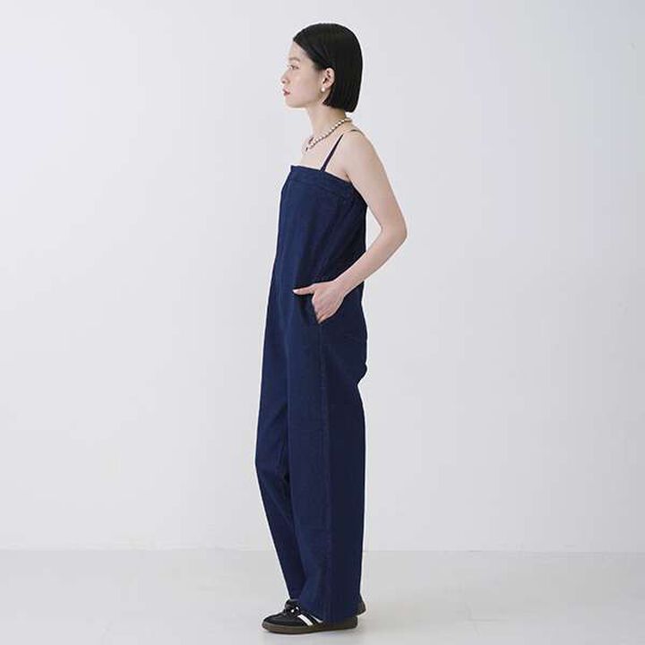 [LADIES] Denim Overall,Navy, medium image number 8