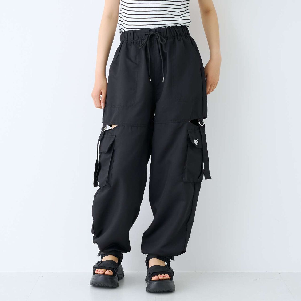 [LTXC / Quick-Dry Absorbent / Comfort] Slit Belt Cargo Pants,Khaki, large image number 4