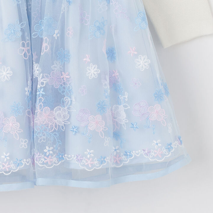 Floral Embroidery Dress & Knit Cardigan Set,Lavender, medium image number 15