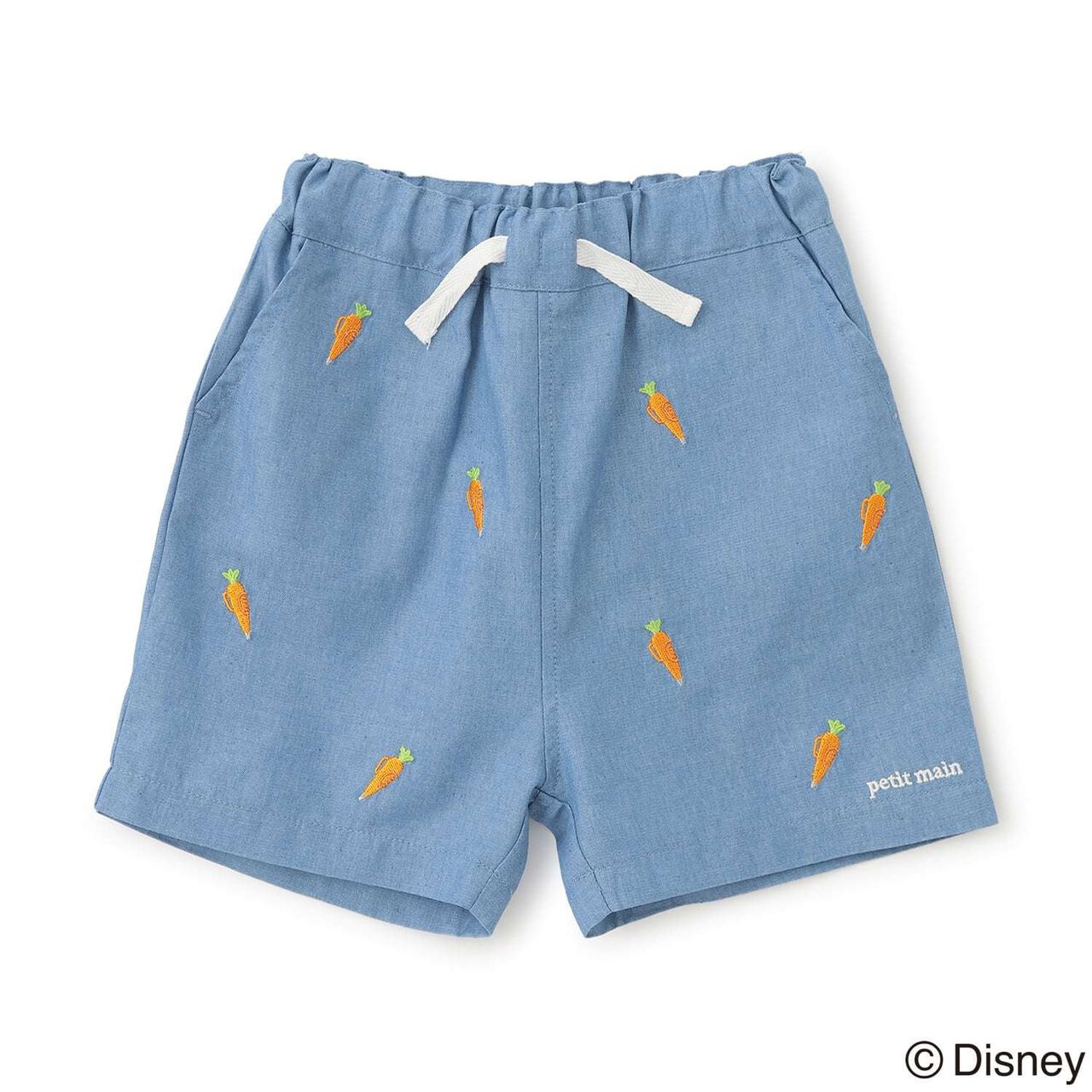 [Zootopia] Embroidered Half Pants,Sax blue, large image number 5
