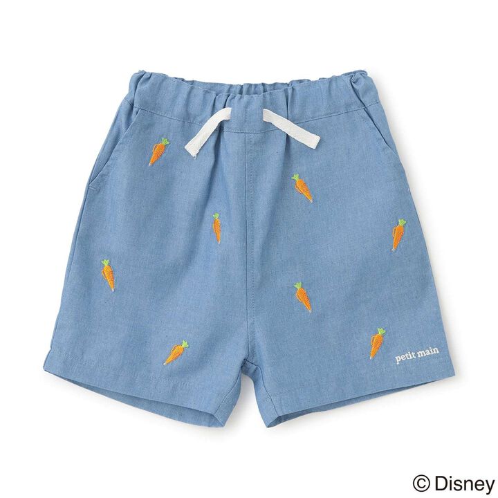 [Zootopia] Embroidered Half Pants,Sax blue, medium image number 5