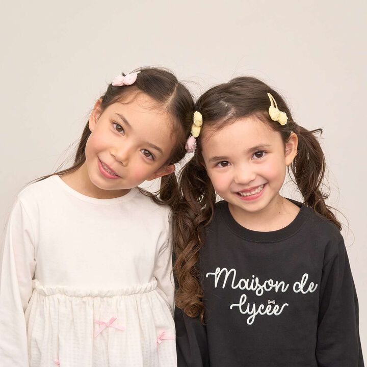 Puffy Ribbon Hair Clip (Set of 2),Light pink, medium image number 11