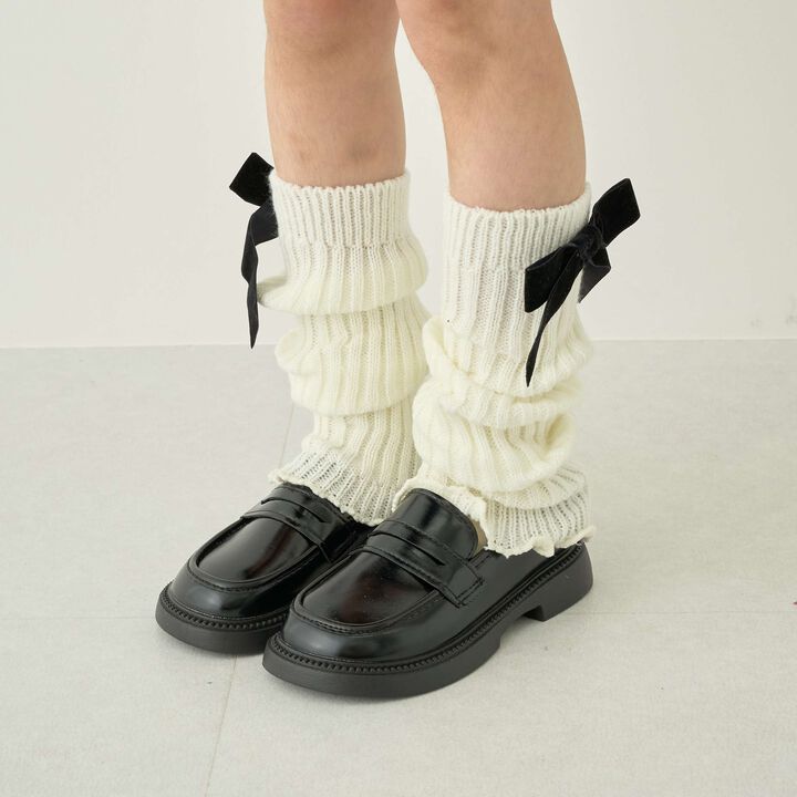 Ribbon-Accent Loose Socks [Kids Girls Children's Clothing],Off white, medium image number 1