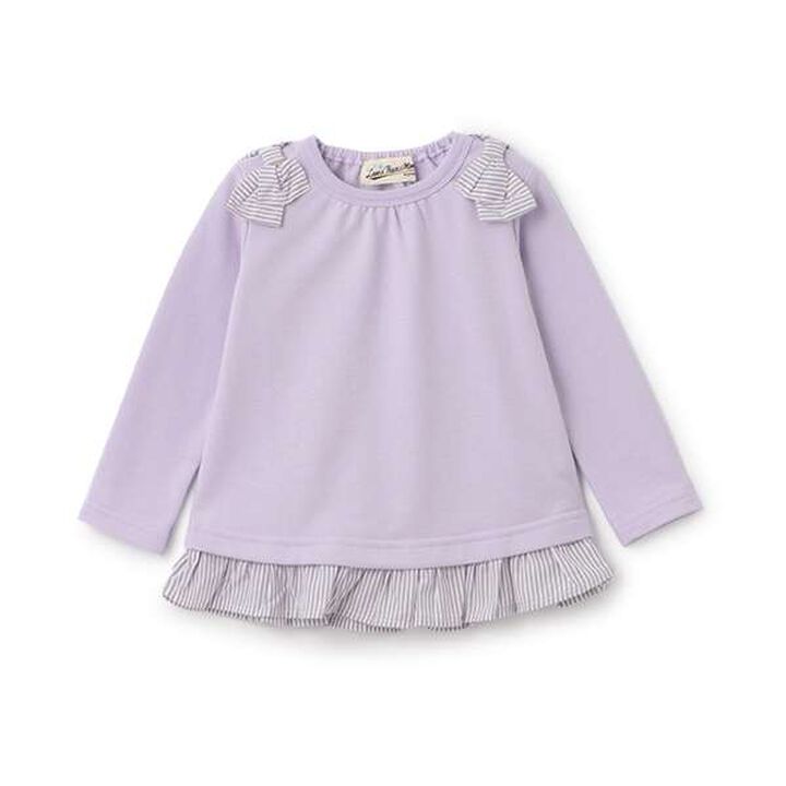 Shoulder Ribbon Sweatshirt,Gray, medium image number 8