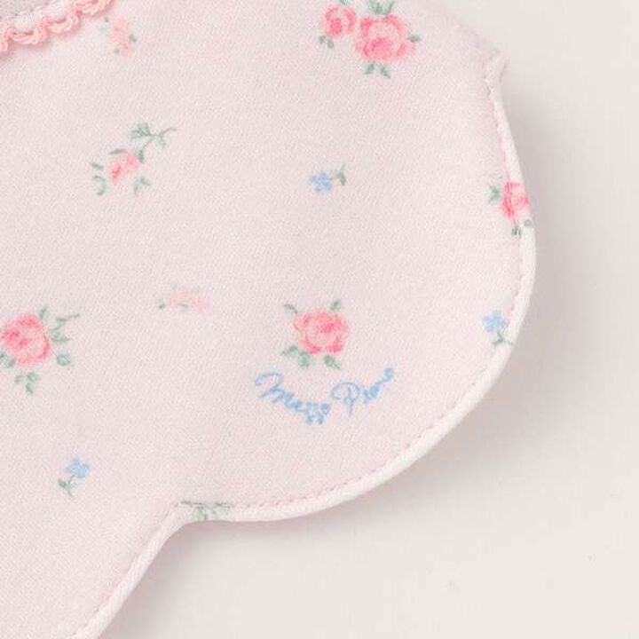 Small Floral Scallop Trim Bib,Light pink, medium image number 4