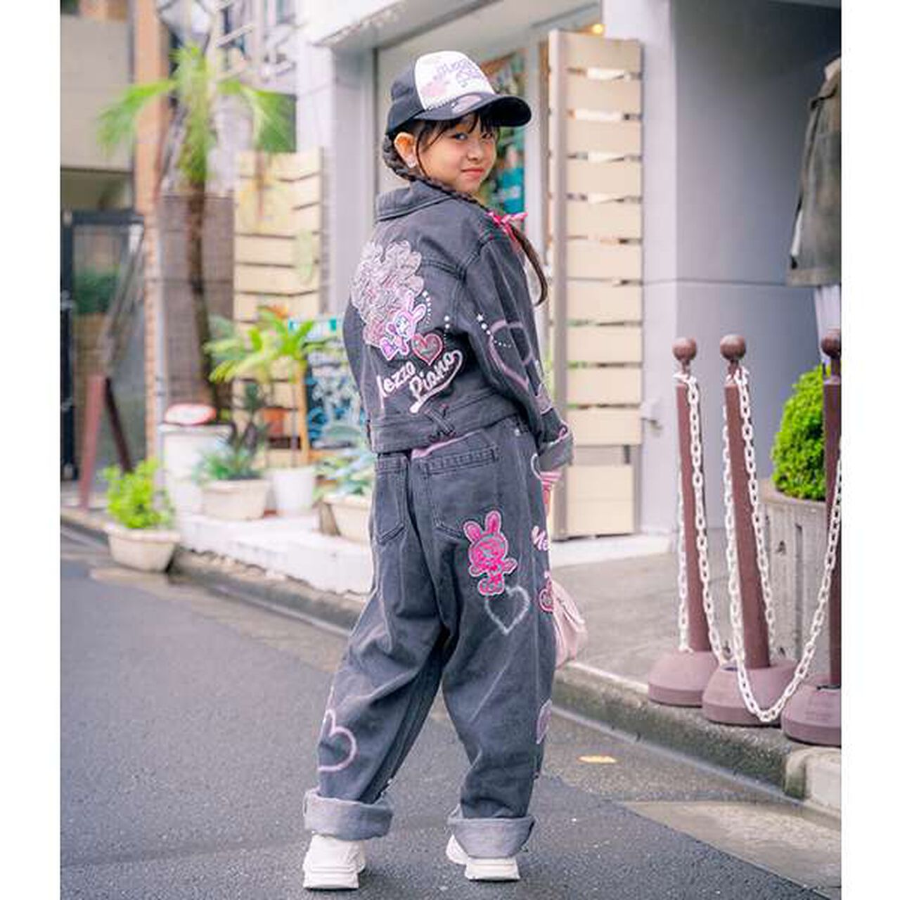 Reissue ♪ Decorative Wide Denim Pants,Black, large image number 19